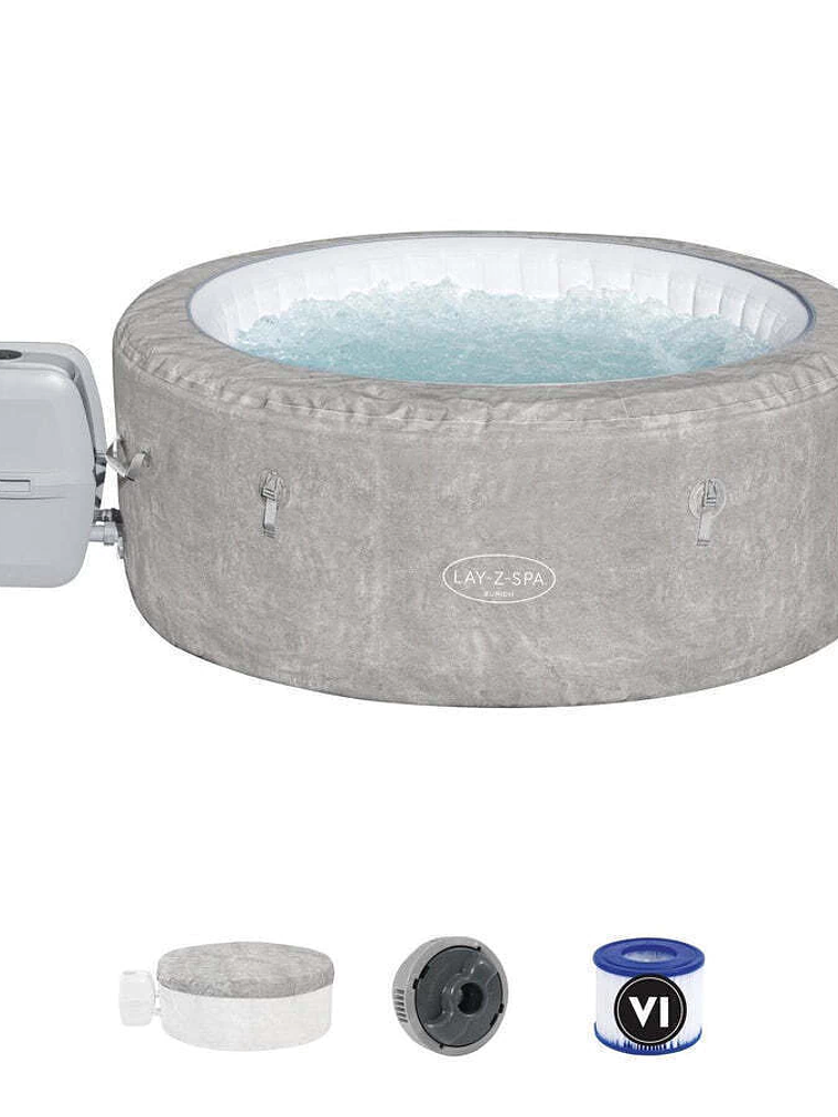 Hot Tub Spa Inflable Zurich Airjet EnergySense Lay-Z-Spa® 1.80M X 66Cm 4 Personas / 669 L 5