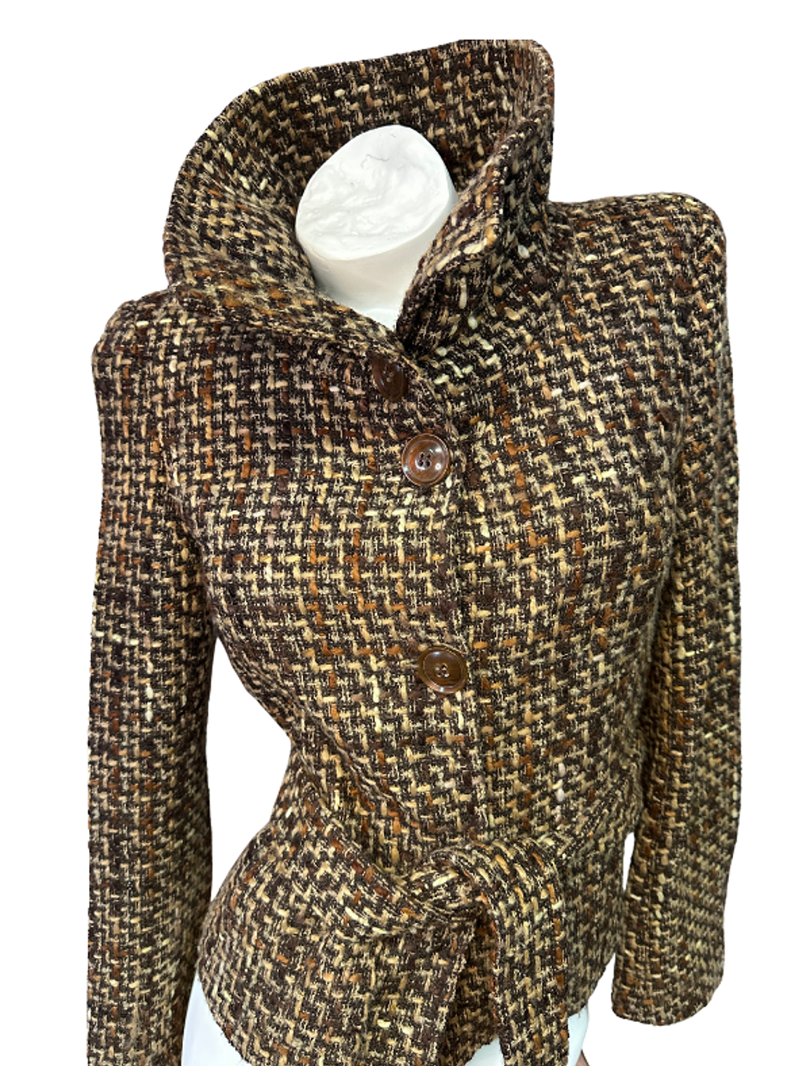 Casaco curto tons neutros 1