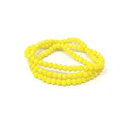 CUENTAS VIDRIO CRISTALES AMARILLO HEXAGONAL 3 MM