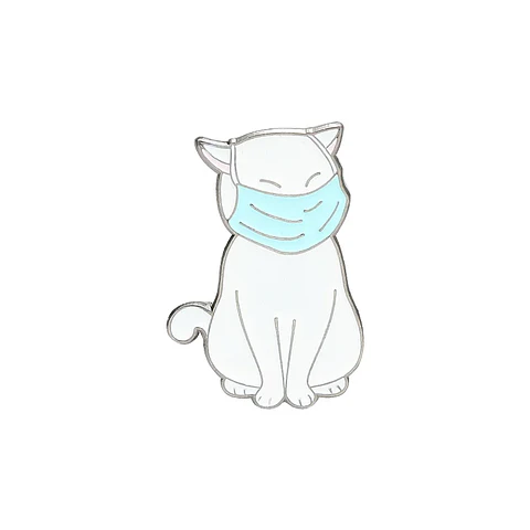 Pin Gato con mascarilla