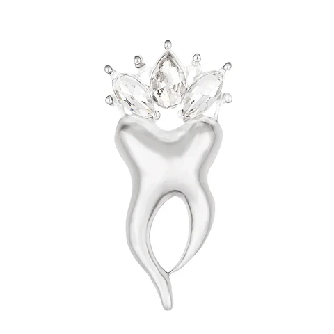 Pin Plateado Muela Corona