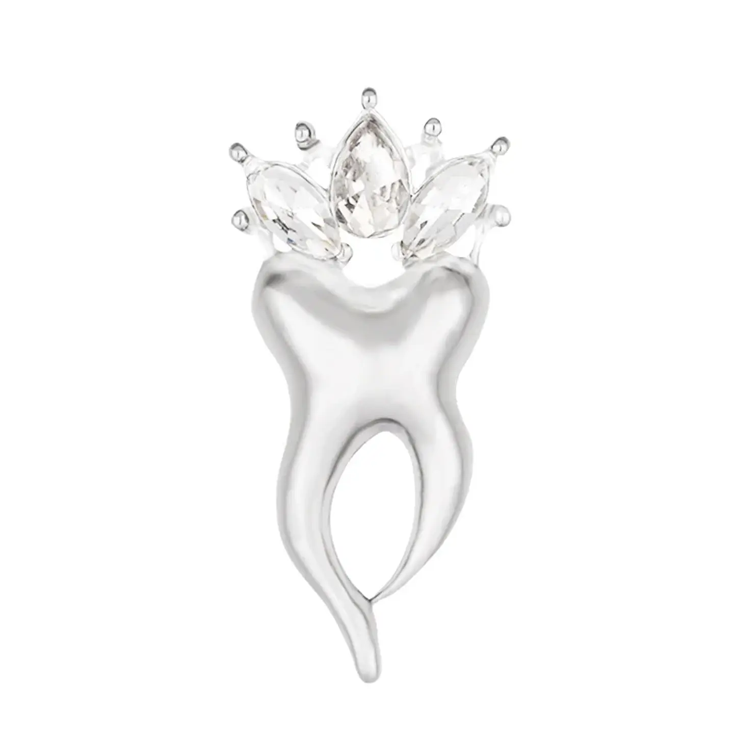 Pin Plateado Muela Corona 1