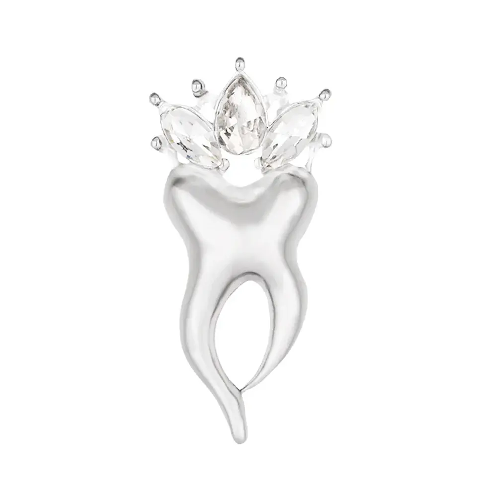 Pin Plateado Muela Corona 1