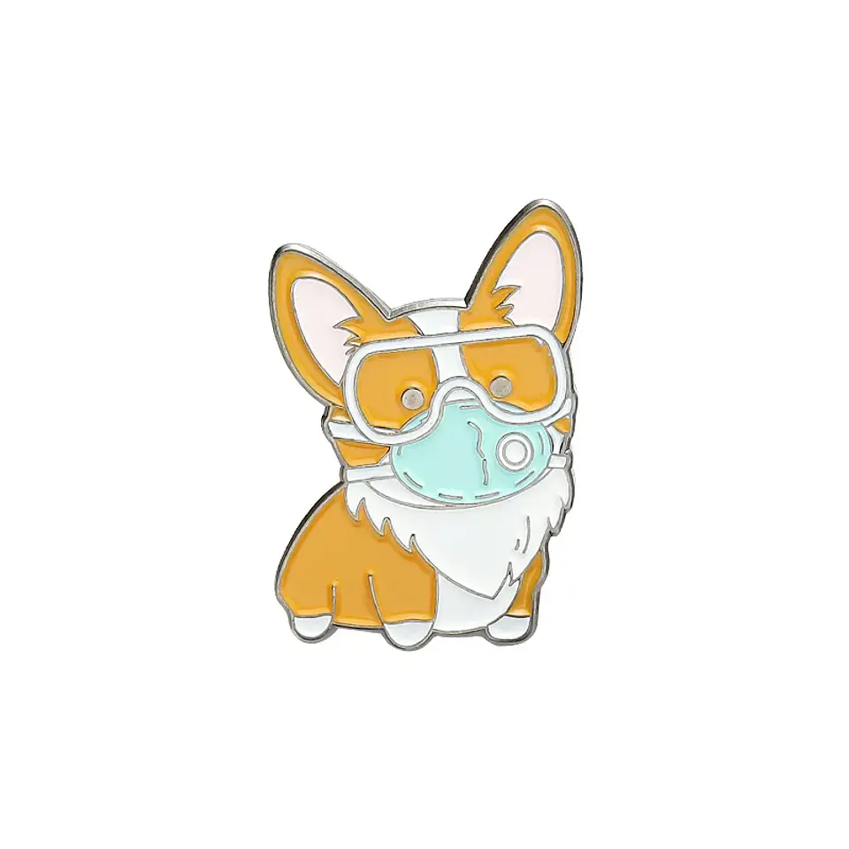 Pin Perrito con mascarilla 1