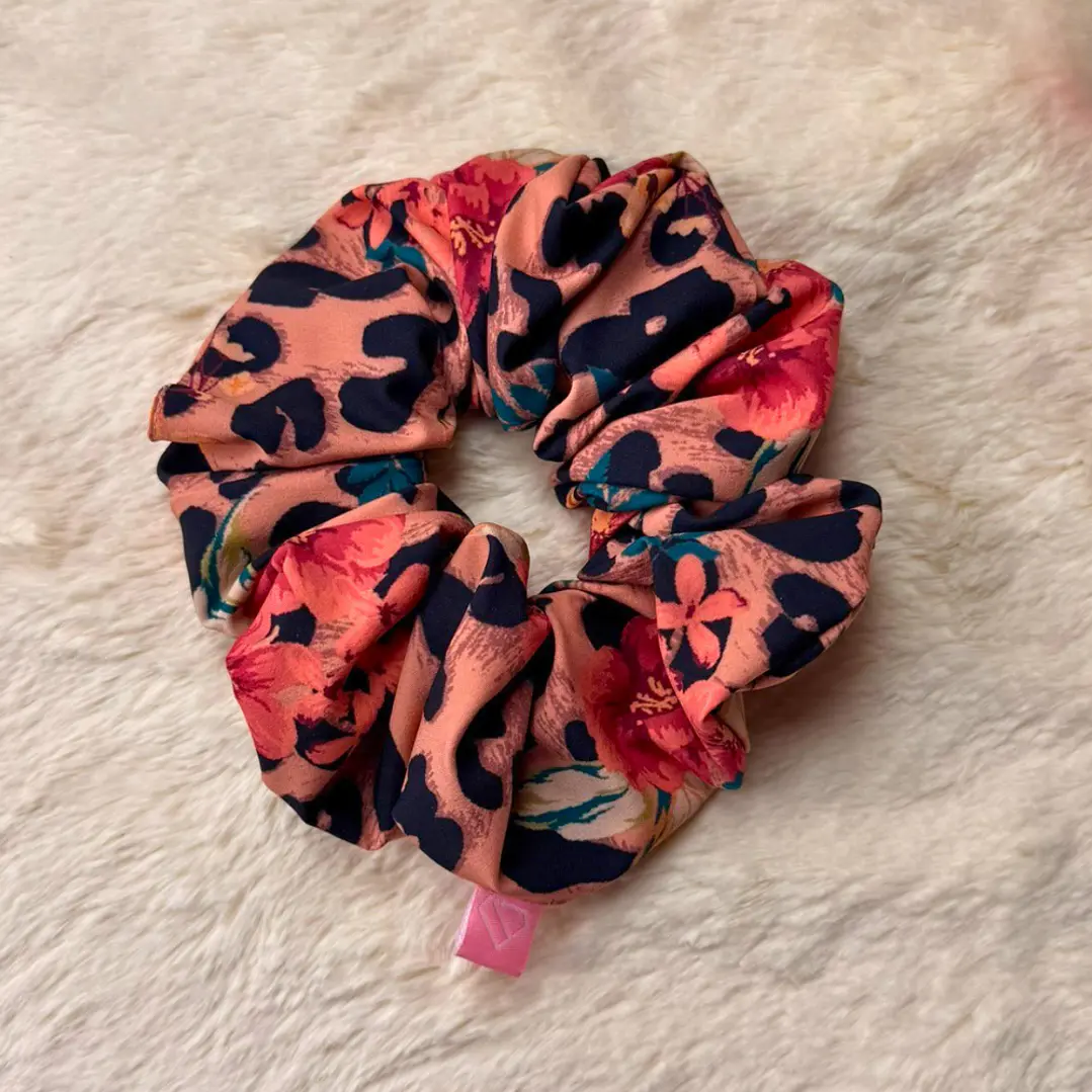 SCRUNCHIES  LEOPARDO Y FLORES 1