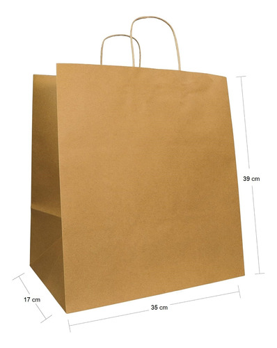 Bolsas Papel Kraft 34x17x39 Cm (25 Unidades) 2