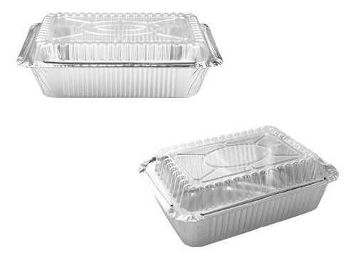 Bandeja / Envase De Aluminio C-10l C/tapa Domo (20 Unidades) 1