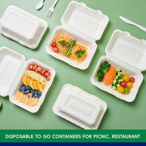 Envase Biodegradable con División (50 Unidades) 4