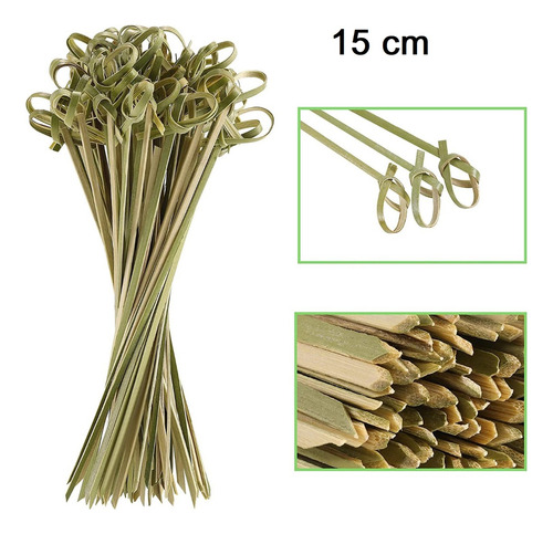 Brochetas / Palillos / Pincho De Bambú 15cm (45 Unidades) 2