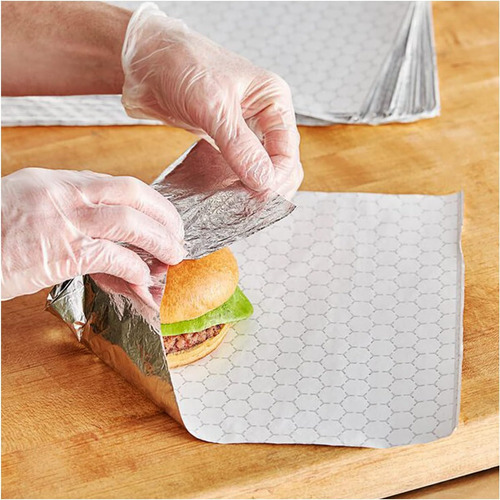 Papel Aluminio Antigrasa Para Hamburguesas 31x38 Cm (100 Unidades) 4