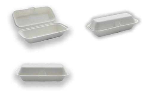 Envase Biodegradable / Porta Completo / Hot Dog (50 Uds) 1