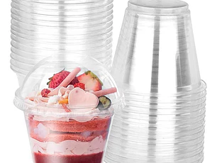 Vaso Con Tapa Domo 9 Oz (50 Unidades)