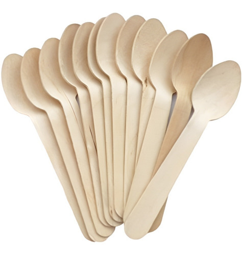 Cucharas De Madera (100 Unidades) 4