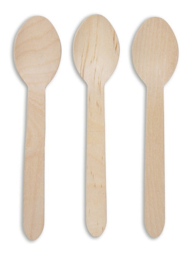 Cucharas De Madera (100 Unidades) 7