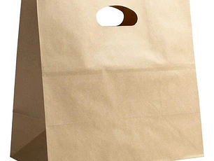 Bolsa Kraft Con Manilla 35x32x18 Cm (25 Unidades)