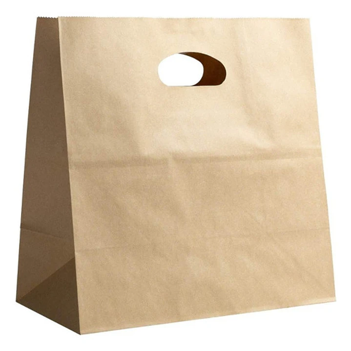 Bolsa Kraft Con Manilla 35x32x18 Cm (25 Unidades) 1