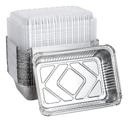 Bandeja / Envase De Aluminio C-30 C/tapa Domo (20 Unidades) 1