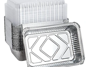 Bandeja / Envase De Aluminio C-30 C/tapa Domo (20 Unidades)