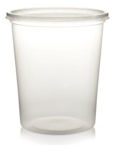 Contenedor Envase Plástico 1 Litro/32 Onzas Con Tapa (25 Unidades) 5