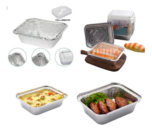 Envase De Aluminio C-10 XL C/tapa Domo (20 Unidades) 2