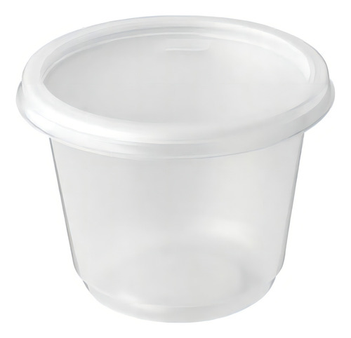 Pote / Envase Plástico 8 Oz Con Tapa (25 Uds) Color Opal 1