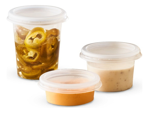 Pote / Envase Plástico 8 Oz Con Tapa (25 Uds) Color Opal 3