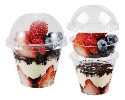 Vaso Con Tapa Domo E Inserto Para Cereal 9 Oz (50 Unidades) 1