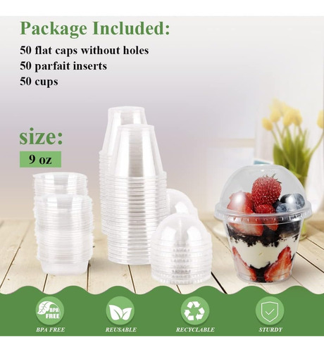 Vaso Con Tapa Domo E Inserto Para Cereal 9 Oz (50 Unidades) 3