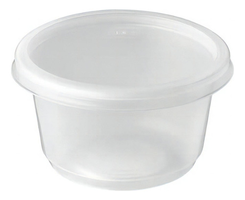 Pote / Envase Plástico 6 Oz Con Tapa (25 Uds) Color Opal 1