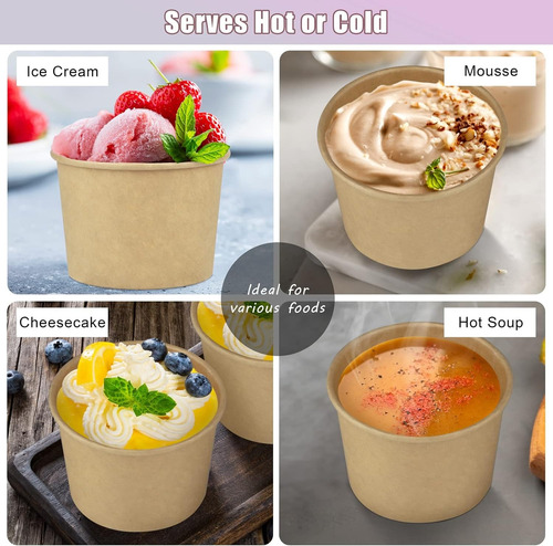 Pote Kraft 6 Oz Con Tapa (25 Unidades) 4