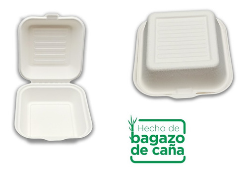 Envase Biodegradable / Porta Sándwich / Hamburguesa (50 Uds) 2