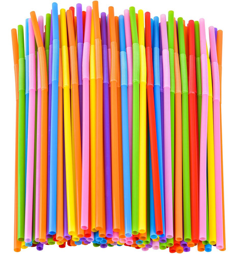 Bombillas Plásticas Flexibles 6 X 210 Mm (100 Unidades) 1