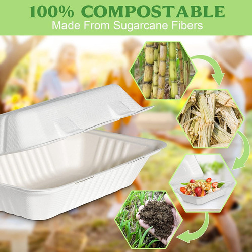 Envase Biodegradable / Porta Colación / Comidas (50 Uds) 3