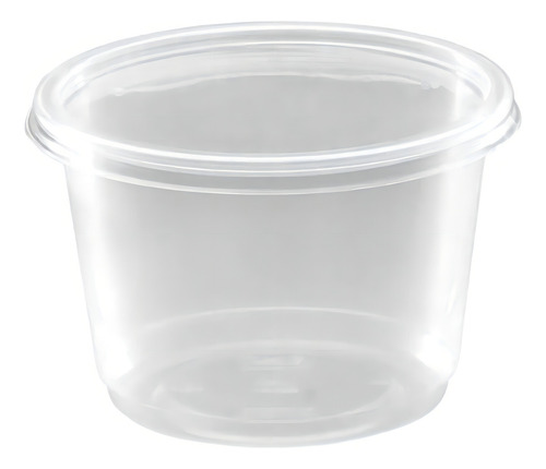 Pote / Envase Plástico 16 Oz - 500 Ml Con Tapa (25 Unidades) 1