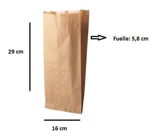 Saco / Bolsa Papel Kraft 2 Kg 40gr (100 Unidades) 2