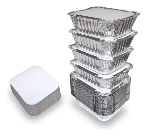 Bandeja / Envase De Aluminio C-5l Con Tapa (20 Unidades) 1