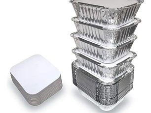 Bandeja / Envase De Aluminio C-5l Con Tapa (20 Unidades)