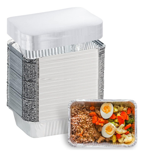 Bandeja / Envase De Aluminio C-5l Con Tapa (20 Unidades) 2