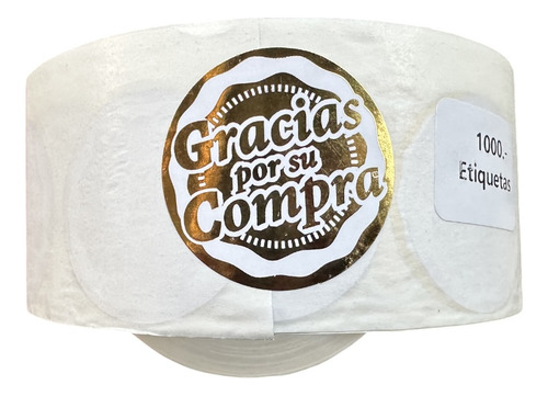 Etiquetas Autoadhesivas Gracias Por Su Compra (1000 Unidades)  1