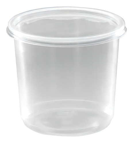 Pote / Envase Plástico 24 Oz - 750 Ml Con Tapa (25 Unidades) 1