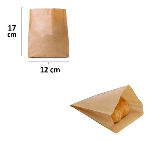 Saco / Bolsa Papel Kraft 1/2 Kg 40gr (100 Unidades) 2