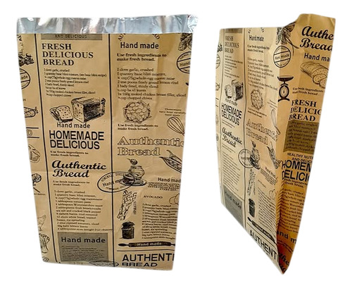 Bolsa Papel Kraft Metalizada Para Pollo 20x36 (50 Unidades) 1