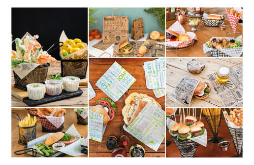 Bolsas De Papel Antigrasa Para Hamburguesas 19x19 cm (100 Unidades) 1