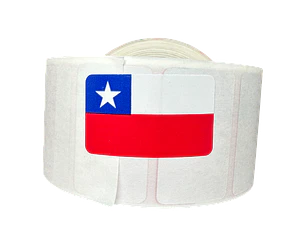 Etiquetas Autoadhesivas Bandera de Chile (1000 Unidades)