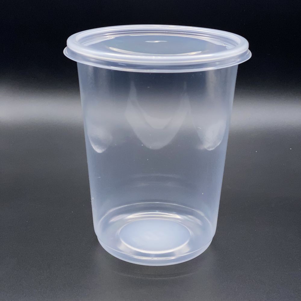 Contenedor Envase Plástico 1 Litro/32 Onzas Con Tapa (25 Unidades) 1
