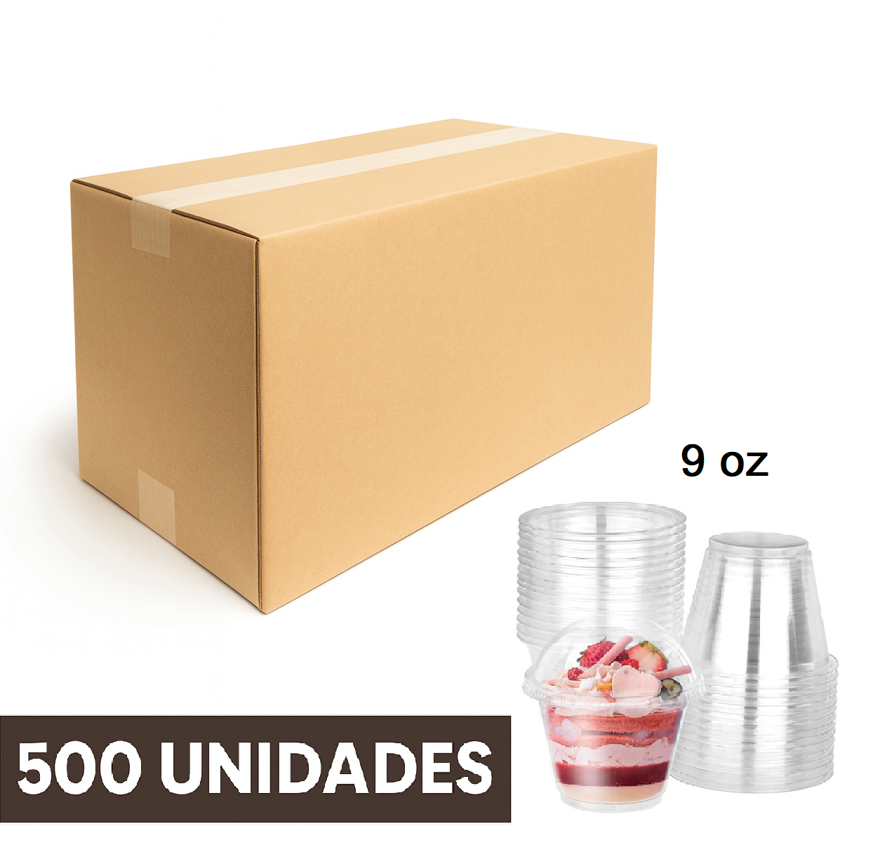 Vaso Con Tapa Domo 9 Oz (caja 500 Unidades) 1