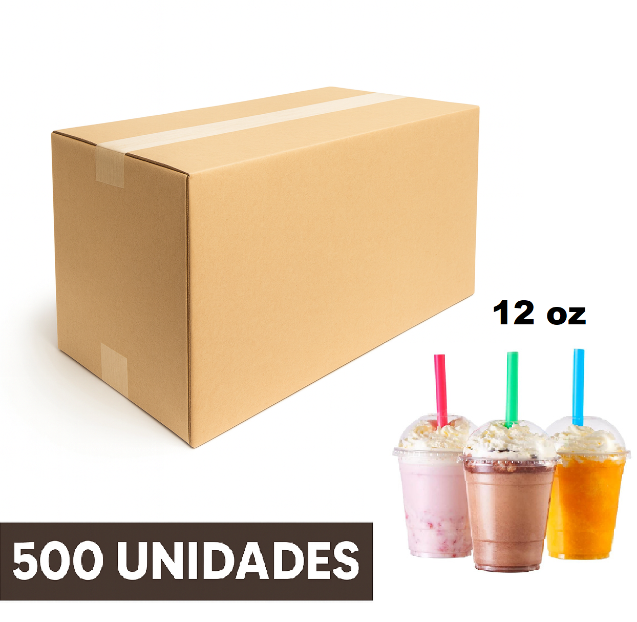 Vaso Con Tapa Domo 12 Oz (caja 500 Unidades) 1