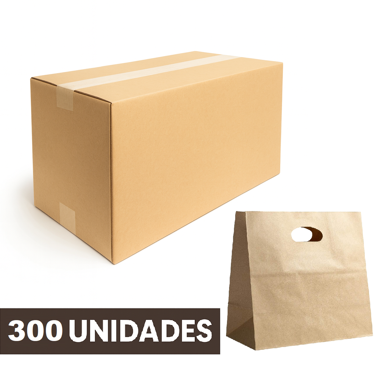 Bolsa Papel Kraft 28x28x15 Cm (caja 300 Unidades)  2