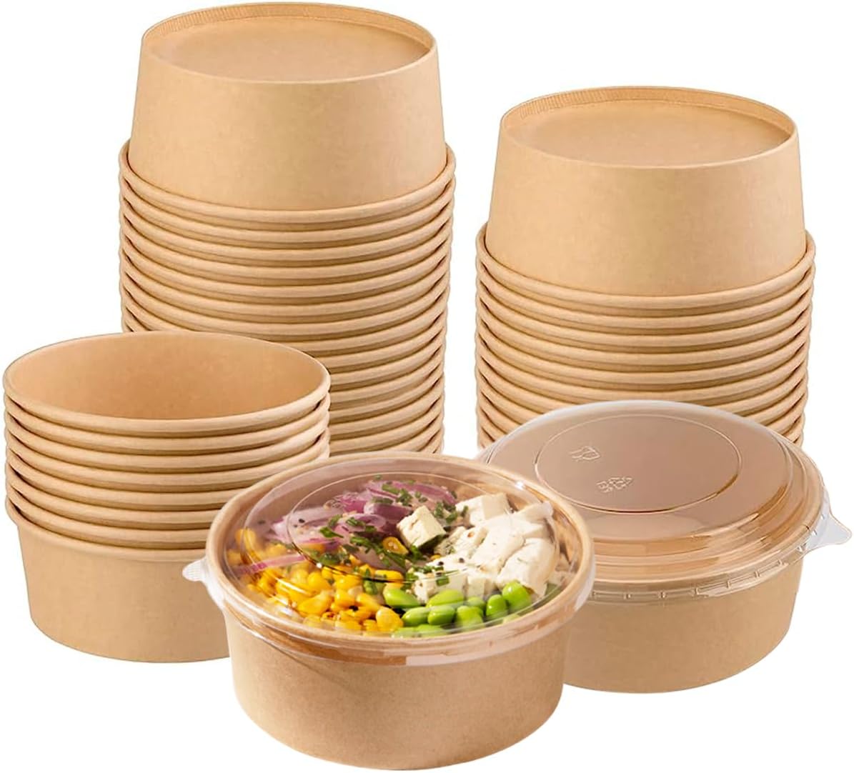 Envase Bowl Kraft 1.300 Cc (25 Unidades) 1