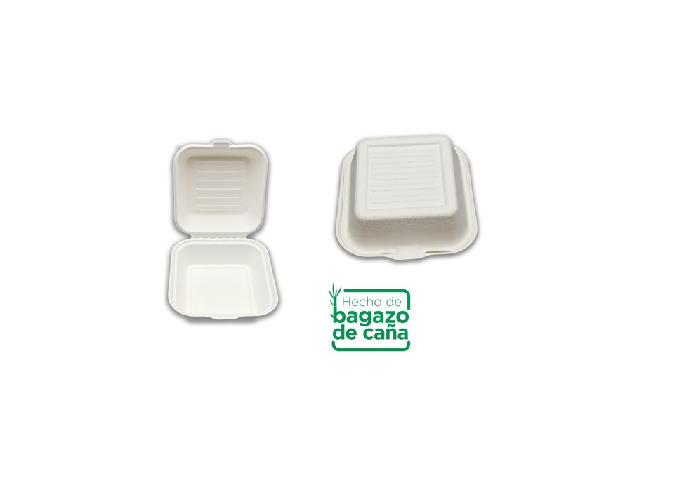 Envase Biodegradable / Porta Sándwich / Hamburguesa (50 Uds) 1